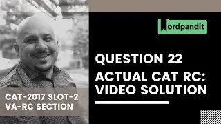 CAT-2017 Slot-2 VA-RC Question 22 | CAT VARC Questions | CAT Reading Comprehension