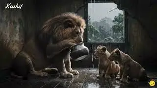 Animation Lion Poor And Mercifull Room is full Of Rain Water No Food