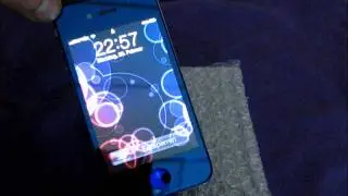 iPhone 4 LCD Chrome Blue + Backcover