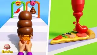 🍦🍕 Stacky Ice Cream Runner 🆚 Perfect Cream &mdash; увлекательный ASMR-геймплей, прохождение iOS Android