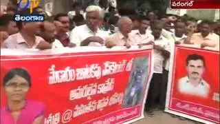 Tens Situation Created While Shifting Encounter Dead Bodies At MGM Of Warangal