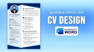 Resume for Job Application | Resume Format | Resume in MS Word | How to Make Resume | CV Design