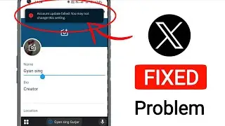 Account update failed You may not change this setting problem in Twitter ( x)