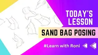 Sandbag Pose Drawing | animation drawing tutorial | Drawing practice for 2d animation