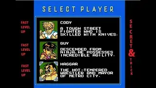 Mighty Final Fight Trick Fast Level Up nes