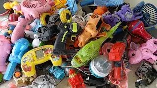 Breaking & Opening Mini Fans Pile | Found Many Unique Old Toys