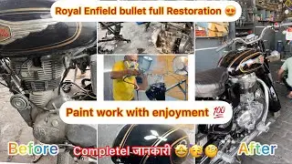 2017 model bullet complete Restore🙏🤩🥳❤️restoration full detail #royalenfield #restoration #bullet