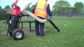 Street TrolleyVac Picking Up Litter Demonstration by Morclean