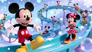 Mickey Mouse Clubhouse-Style Jump Slide Adventure ❄️🎢 | Kids Fun Cartoon