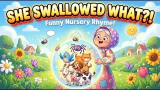 There Was An Old Lady Who Swallowed A Fly | Nursery Rhyme @CrazyChamps Songs Kids | Kids Songs