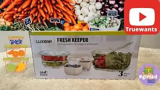 Fresh Keeper Storage Containers by LUXEAR Unique Design for Veggies, Fruit, Salads PROMOCODE #gifted