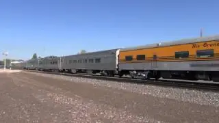 Grand Canyon Limited and GCR's Regular Train Departing Williams, AZ