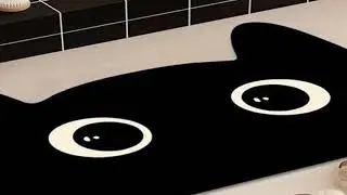Quick-Dry Diatomaceous Earth Bathroom Mat Cute Cat Shaped Diatomite Mat Non-Slip Bathroom Rug Soft F