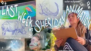 final week at sheridan animation?! | going through burnout | sketching at the zoo | last short film