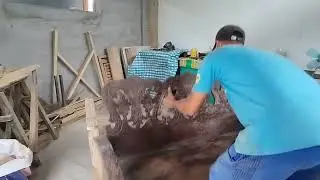 Repair and restoration of solid wood sopa
