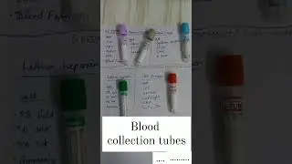 Blood Collection Tube. Edta, Cloat, Seram, Sugar vial