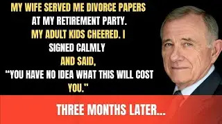 She Served Me Divorce Papers at My Retirement Party… Three Months Later, I Didn’t See This Coming