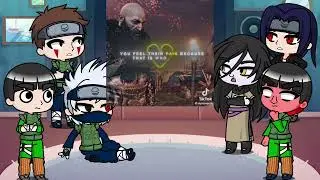 Naruto friends react to Naruto as god of war ragnarok kratos | sasuke | Gacha life 2