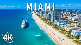 MIAMI IN 4K DRONE FOOTAGE (ULTRA HD) - Beautiful Paradise Beach Landscapes