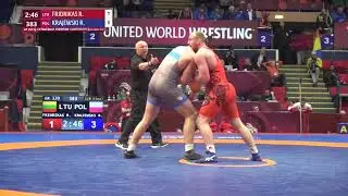 1/8 GR - 130 kg: R. FRIDRIKAS (LTU) v. R. KRAJEWSKI (POL)