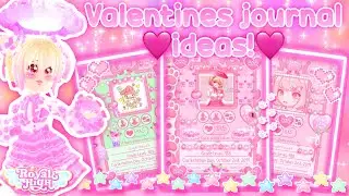 VALENTINES JOURNAL IDEAS!💗 PINK & CUTE! Everfriend season! | Royale High journal ideas roblox💖🏰