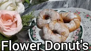 FLOWER DONUT RECIPE | EASY DONUT RECIPE | EGGLESS FLUFFY DONUT | A Little Kitchen