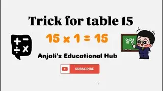 Trick of table 15 #maths #table #tableof15 #mathstricks #shortsvideo #education #foryou #youtube