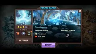 Kingdom Rush Vengeance - Frozen Rapids (Level 8) Iron Veteran Difficulty Walkthrough