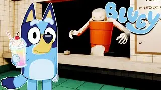 BLUEY TRABAJA en el TURNO DE NOCHE en BATIDO de CARRETERA | Las Aventuras de BLUEY en ROBLOX!
