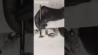 shree Khatu shyam Baba portrait drawing#art#drawing @NitinArt1622 #shorts #art #pencils ketch