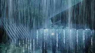 Overcome Stress to Sleep Instantly with Heavy Rain - Paramount Rain on a Tin Roof at Night Sound