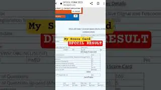 Dfccil cut off | dfccil result | dfccil score card #dfccil #public #shorts #railwayexam #viralshorts