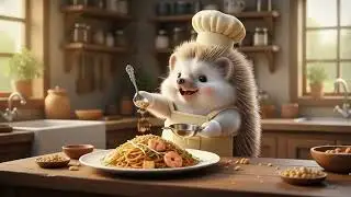 🍲🍉고슴도치 셰프의 파타이와 수박주스 만들기 ASMR #hedgehogchef #cookingasmr #animation 