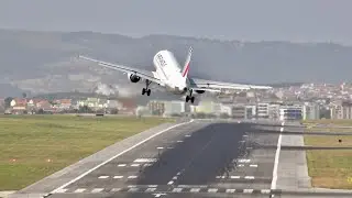 4 Aborted Landings at Lisbon Airport! Go Arounds in Extreme winds