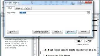 Word 2010 Setting Find And Replace Options