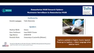 Wastewater Surveillance in Humanitarian Research