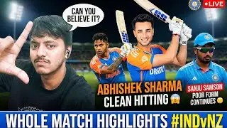 Abhishek Sharma clean hitting 🤯 Sanju Samson poor form continues 🥹 Whole match highlights #indvsnz 