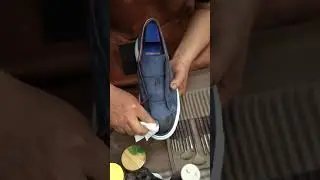 GIFENNSE Classic leather shoe color change process #shoe #handcraftedshoes #leatherboots #sneakers H