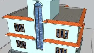 Make a staircase window upto full height in sketchup #window #civilengineering #architechture