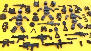 LEGO Delta Force Soldier Minifigures: Ghost Elite Army Armored Weapon SOG,SAD | Unofficial Lego Set