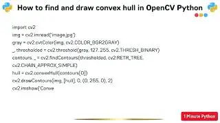 How to find and draw convex hull in OpenCV Python