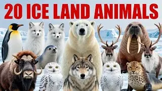 20 ठंडे इलाकों के जानवर 🧊❄️ | 20 Ice Land Animals 🐧🐻‍❄️ | Polar Snow Animals 🐺