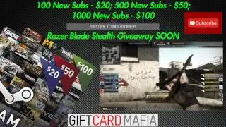 FREE STEAM GIFT CARDS EVERY 100-500 SUBS!