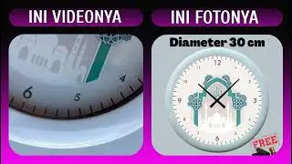 ISTIMEWA ABIS! Jam Dinding Islamic 01 Modern Kaligrafi Muslim, Mesin Sweep Silent Diameter 30cm