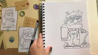 Learn to draw Pixar Characters: Carl Fredrickson