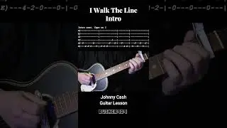 Johnny Cash - I Walk The Line - Intro (No Chat) Guitar Cover/Lesson (6) #shorts