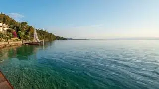 Villa next to a lake view loop video
