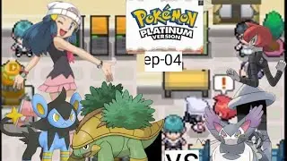 Pokemon platinum ep 04 in Hindi Dawn VS glacatic team  fight mars turtwig evole grotle shinx evole