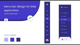 Responsive Menu Bar Design for Web App (Mobile & Desktop) | FIGMA | UI