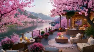 Smooth Jazz Music for Studying, Work 🌸 4K Spring Coffee Shop Ambience with Jazz Relaxing Music